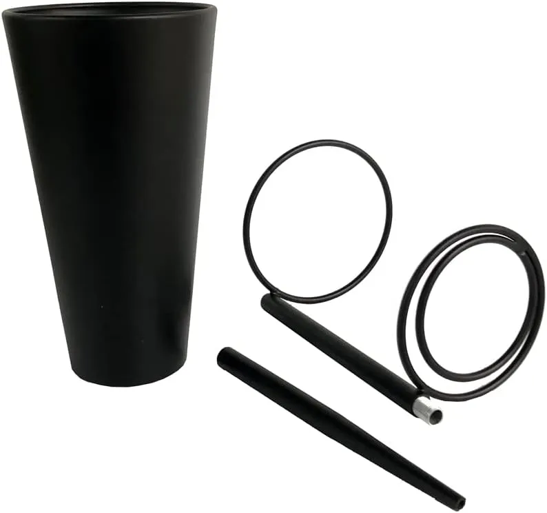 New Designed Metal Grave Vase Flower Holder in ground Cemetery Vase Grave Decoration with Floral Foam Black