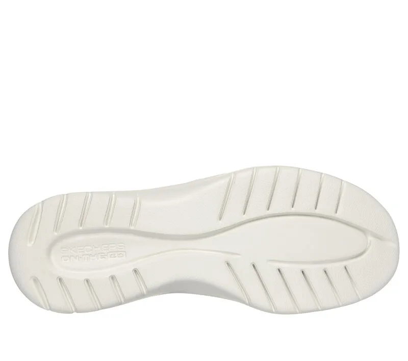 NEW Women's SKECHERS SLIP-INS: ON-THE-GO FLEX - PALMILLA Taupe CANVAS Shoes AUTHENTIC IN BOX