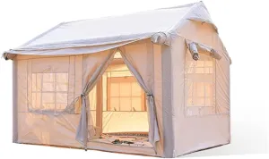 NIEH Inflatable Camping Tent with Air Pump, Outdoor Leisure 4.8m2 Easy Setup 4 Season Glamping Tents for Fishing, Camping & Hiking