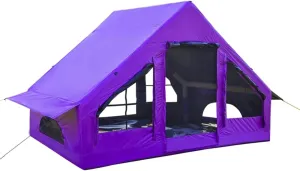 NIEH Outdoor 5-8 Person Inflatable Tent with Pump, Easy Setup 4 Season Outdoor House for Fishing, Camping & Hiking