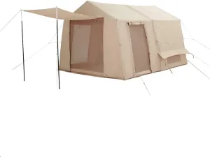 NIEH Outdoor Inflatable Camping Tent with Pump, 12m2 Glamping Tents, Easy Setup 4 Season Windproof House for Fishing, Camping & Hiking