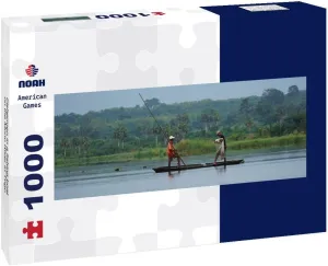 Noah Jigsaw Puzzle Fishermen in a Fishing Boat on The Mono River in Togo 1000 Pieces
