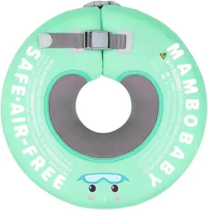 Non-Inflatable Baby Float Neck Ring Head Float Swimming,Swim Pool Floats for Kids Buckle Pearl Foam,Float Pool Floaties Water Toys Frog Design Child Safety Baby Swim Pool 6-36 Months (Green, B)