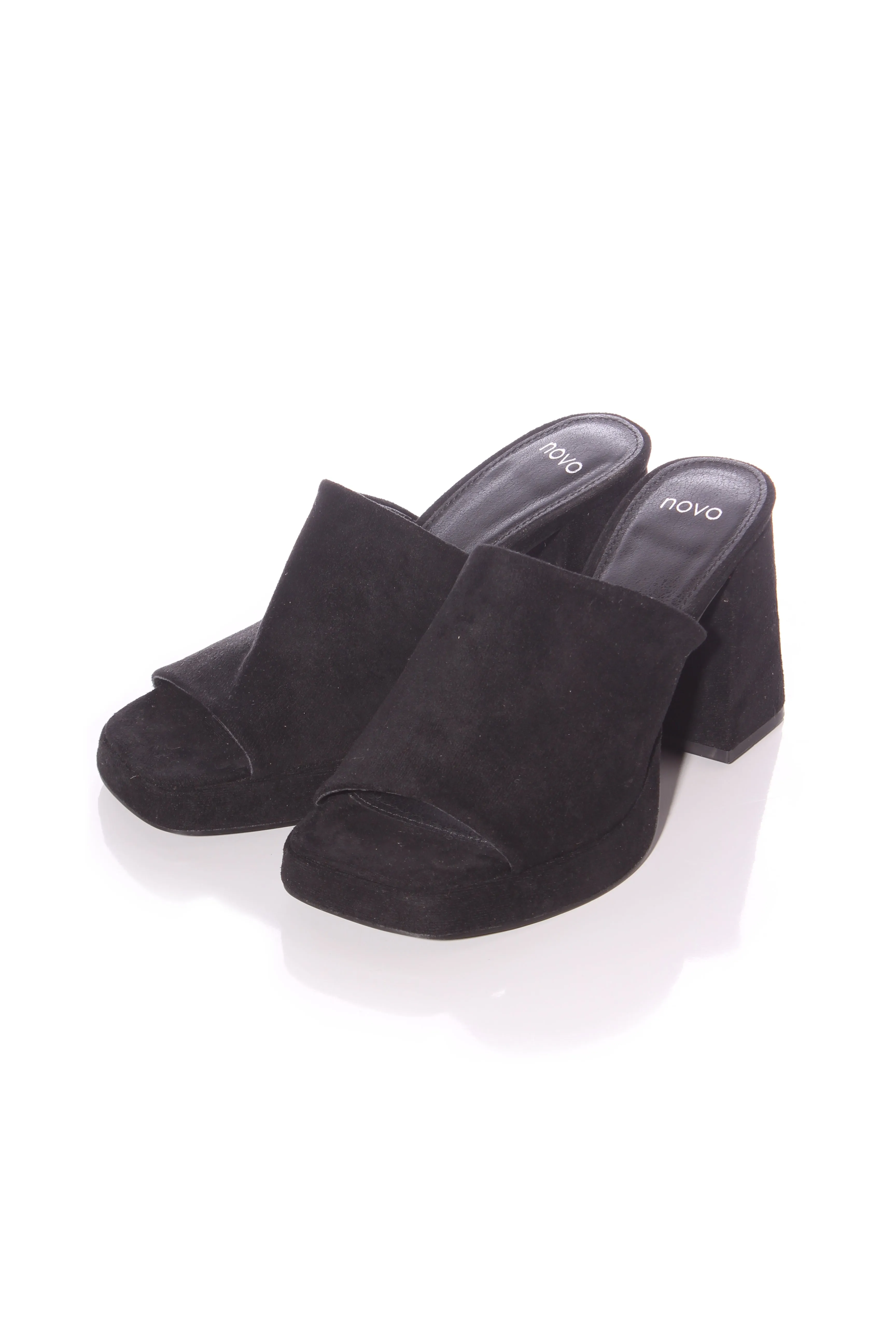 NOVO (LN) "Futura" black mule heels! 9