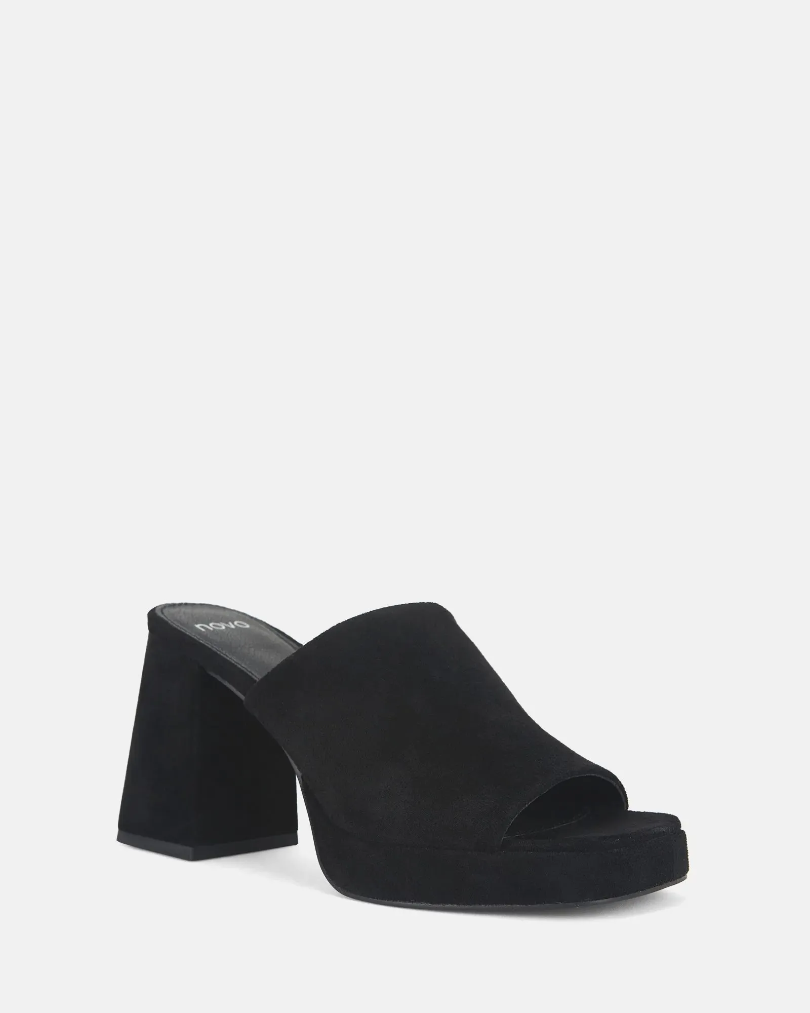 NOVO (LN) "Futura" black mule heels! 9