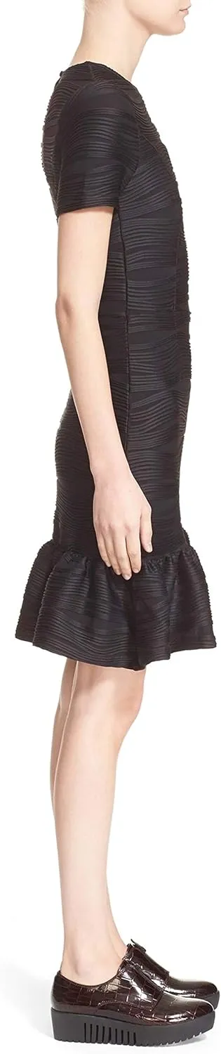 Opening Ceremony Wavy Umbrella Ruffle Dress in Black