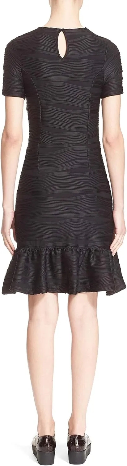 Opening Ceremony Wavy Umbrella Ruffle Dress in Black