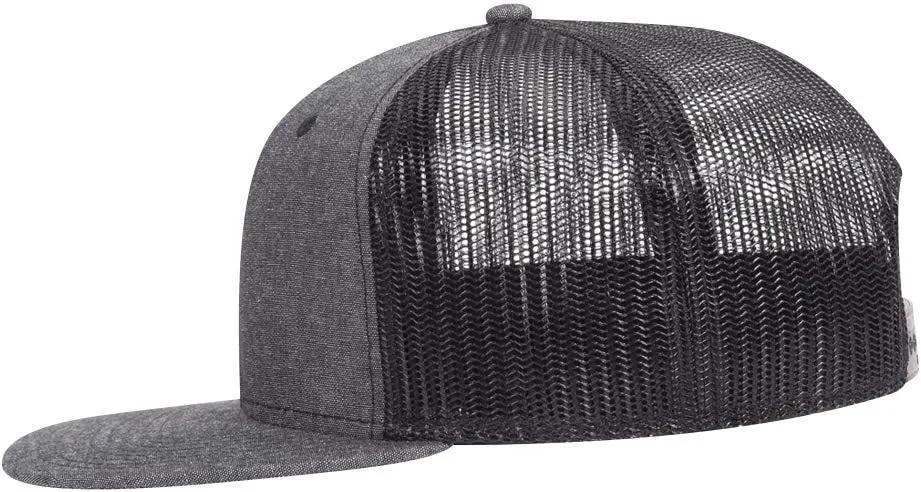 OTTO Snap 6 Panel Pro Style Cotton Blend Chambray Snapback Hat