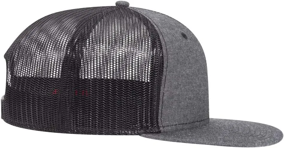 OTTO Snap 6 Panel Pro Style Cotton Blend Chambray Snapback Hat