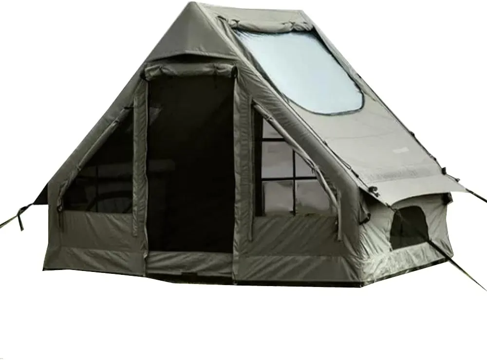 Outdoor Inflatable Camping Tent with Air Pump, 4-6 Person Glamping Tents, Easy Setup House for Fishing, Camping & Hiking
