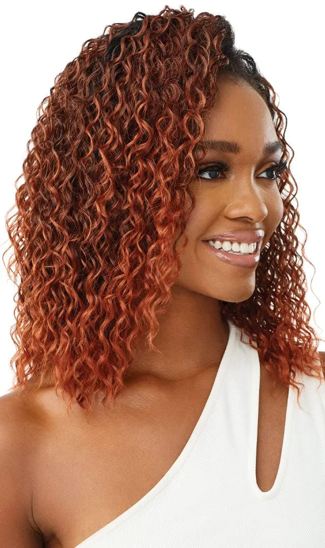 Outre Synthetic Wet & Wavy Style Half Wig - DEEP CURL 14" (1 Jet Black)
