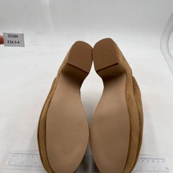 Pazzion Womens Comfy Thick Platform Round Closed Toe Clogs Mule Brown Shoes
