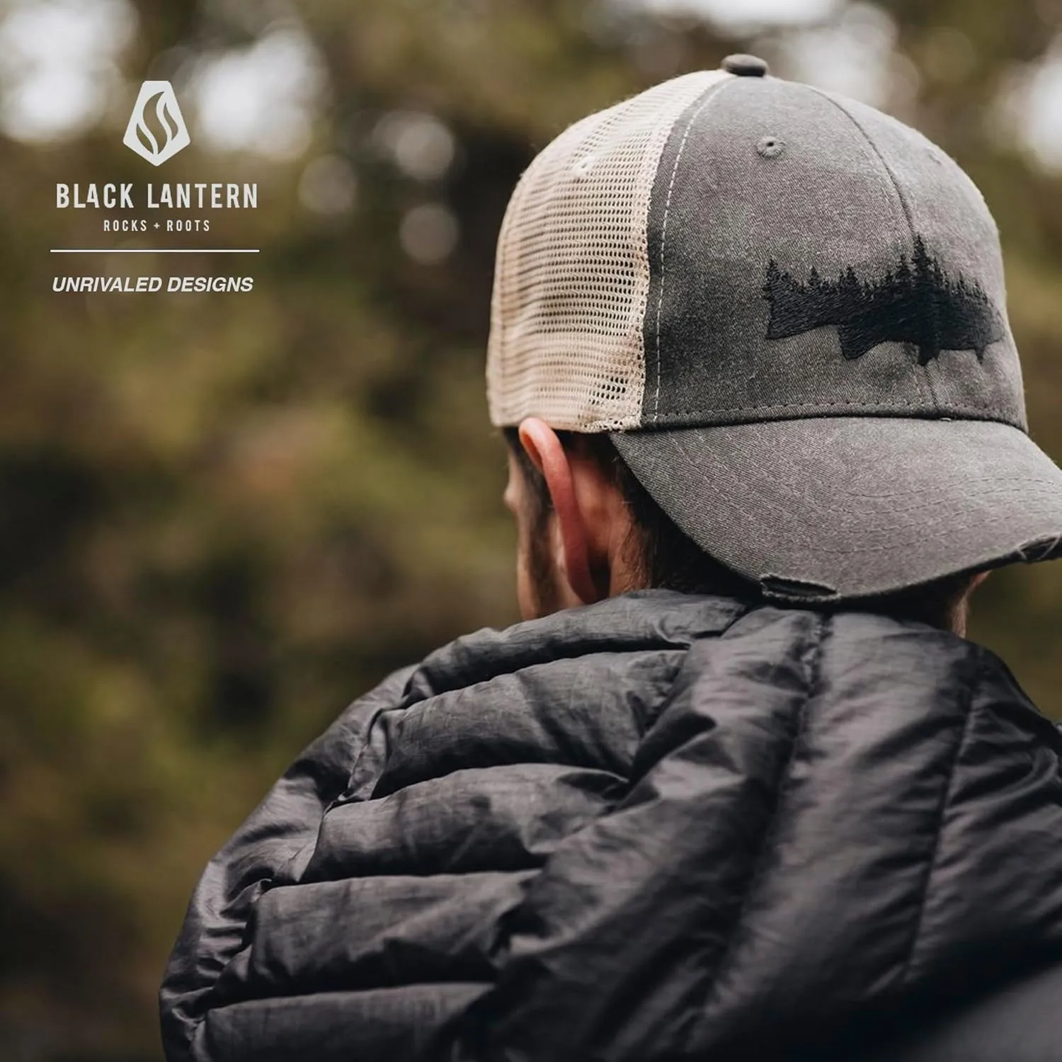 Peak Prism Baseball Hat – Flat or Curved Bill Cap for Men & Women – Sunrise Mountain Design by Black Lantern