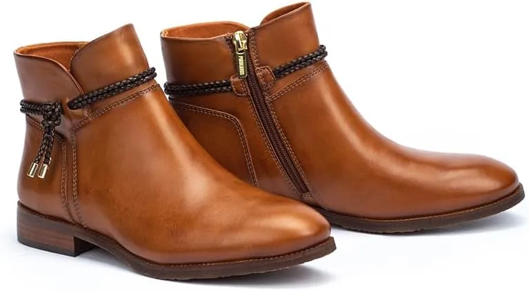 PIKOLINOS Flat Ankle Boots Leather Royal for Woman