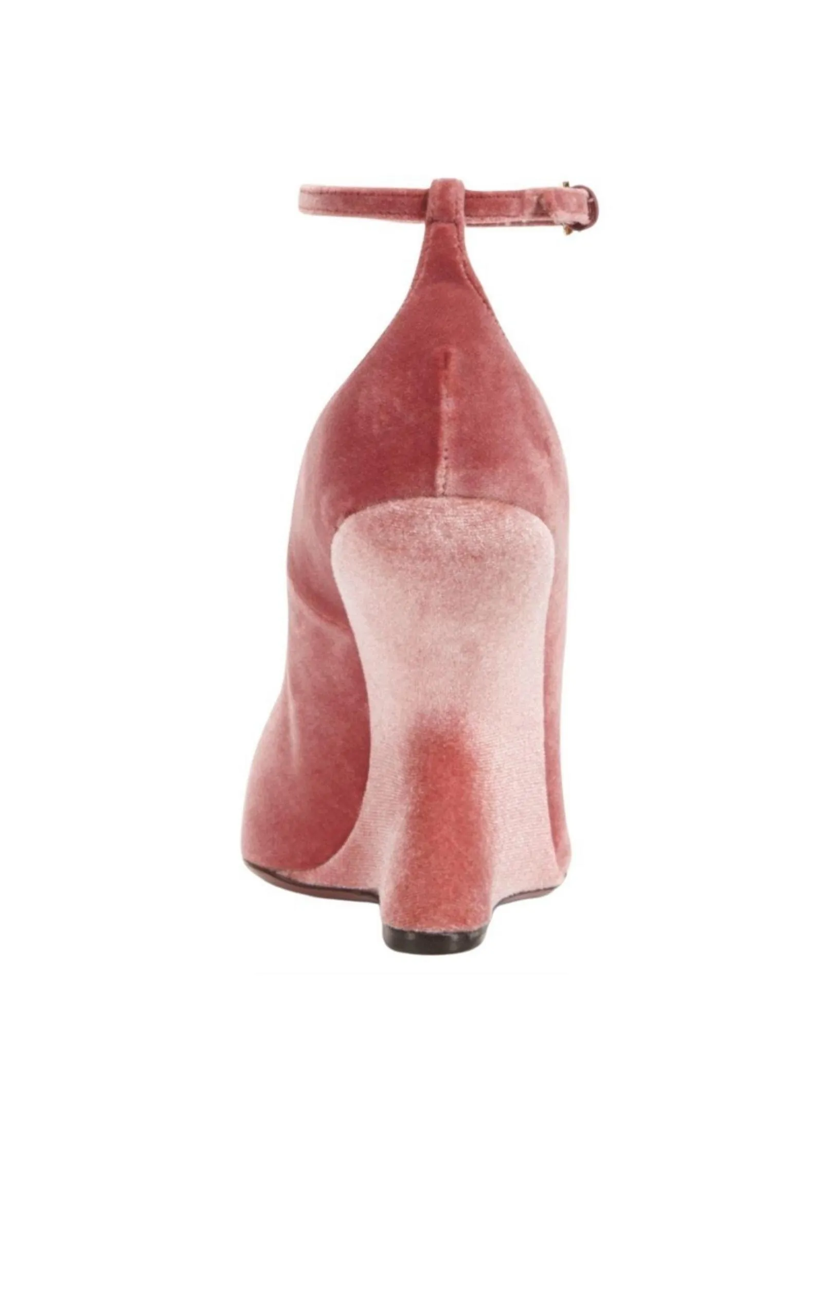 Pink Tivoli Velvet F-wedge Pumps