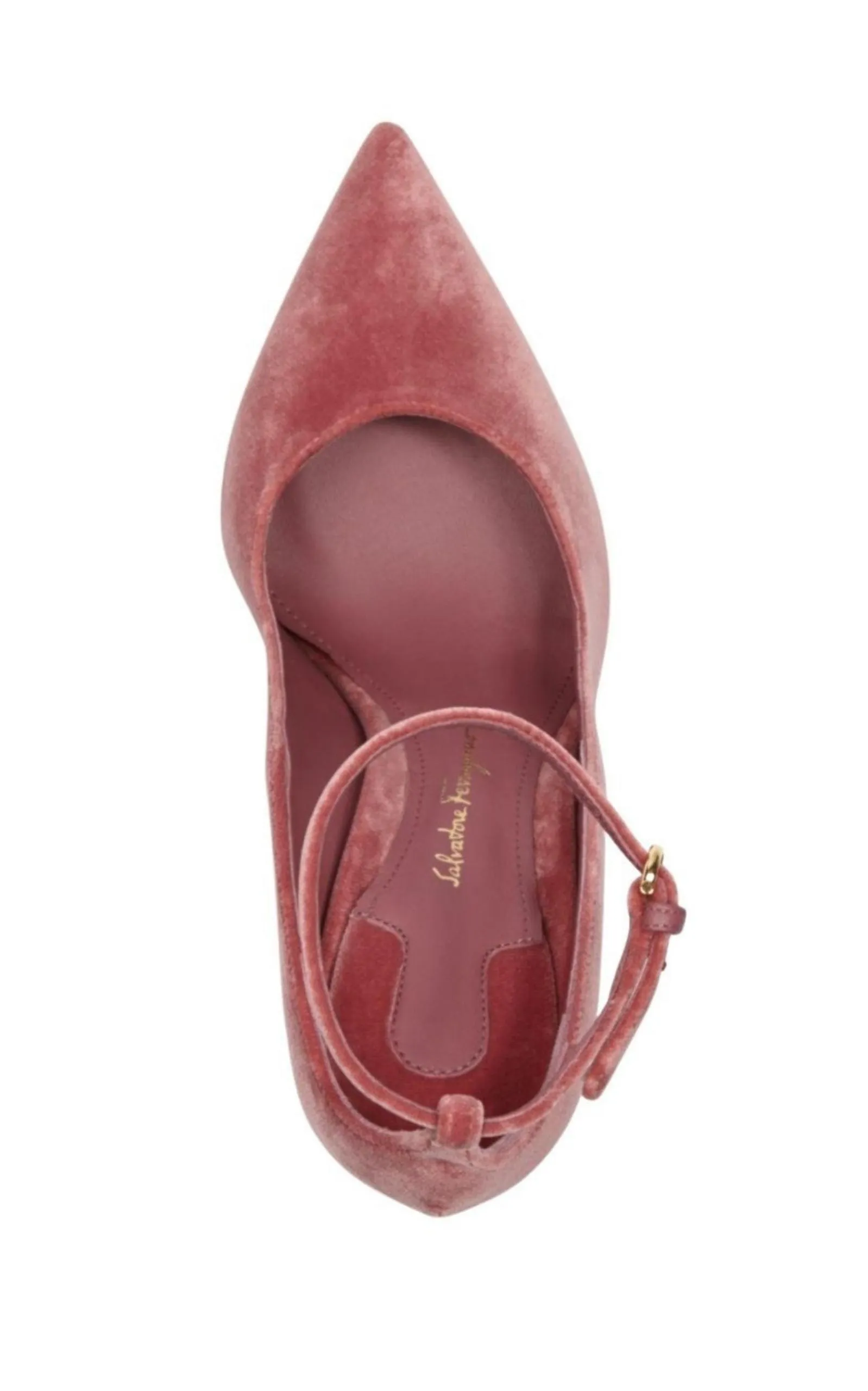 Pink Tivoli Velvet F-wedge Pumps
