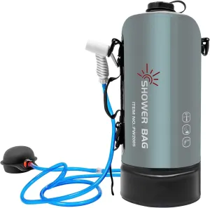 Portable Shower for Camping, 3Gal/12L Portable Pressure Camp Shower with Hose Showerhead & Air Pump, Waterproof Outdoor Shower Surf Rinse Kit, Beach Shower, Dog Wash, Car Shower, Traveling Shower