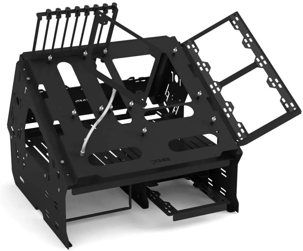 Praxis WetbenchSX Open Air Computer Test Bench Pro - Angled Edition - Black