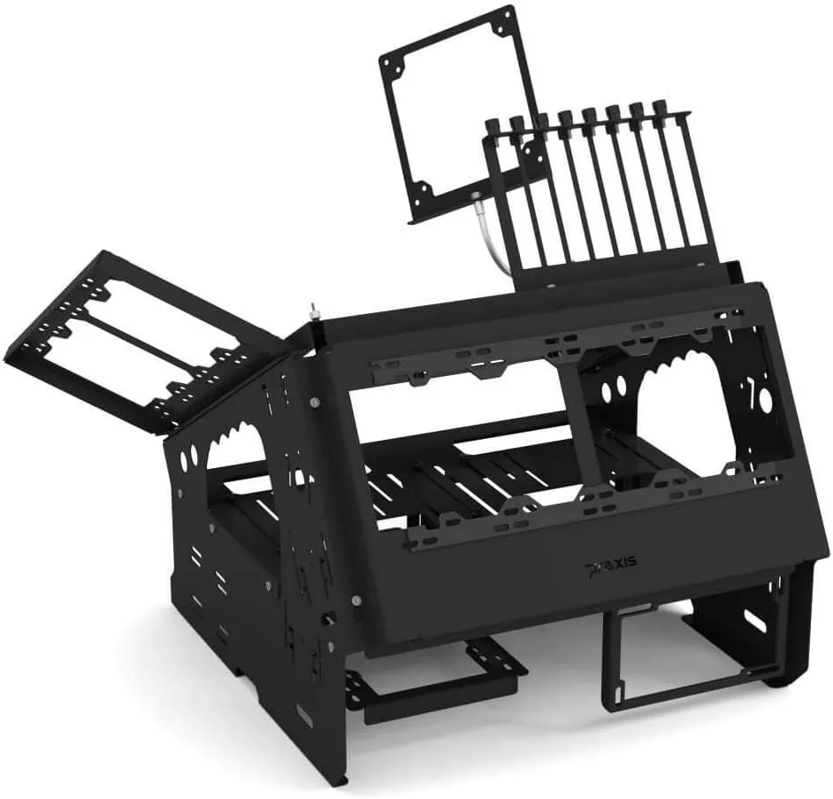 Praxis WetbenchSX Open Air Computer Test Bench Pro - Angled Edition - Black