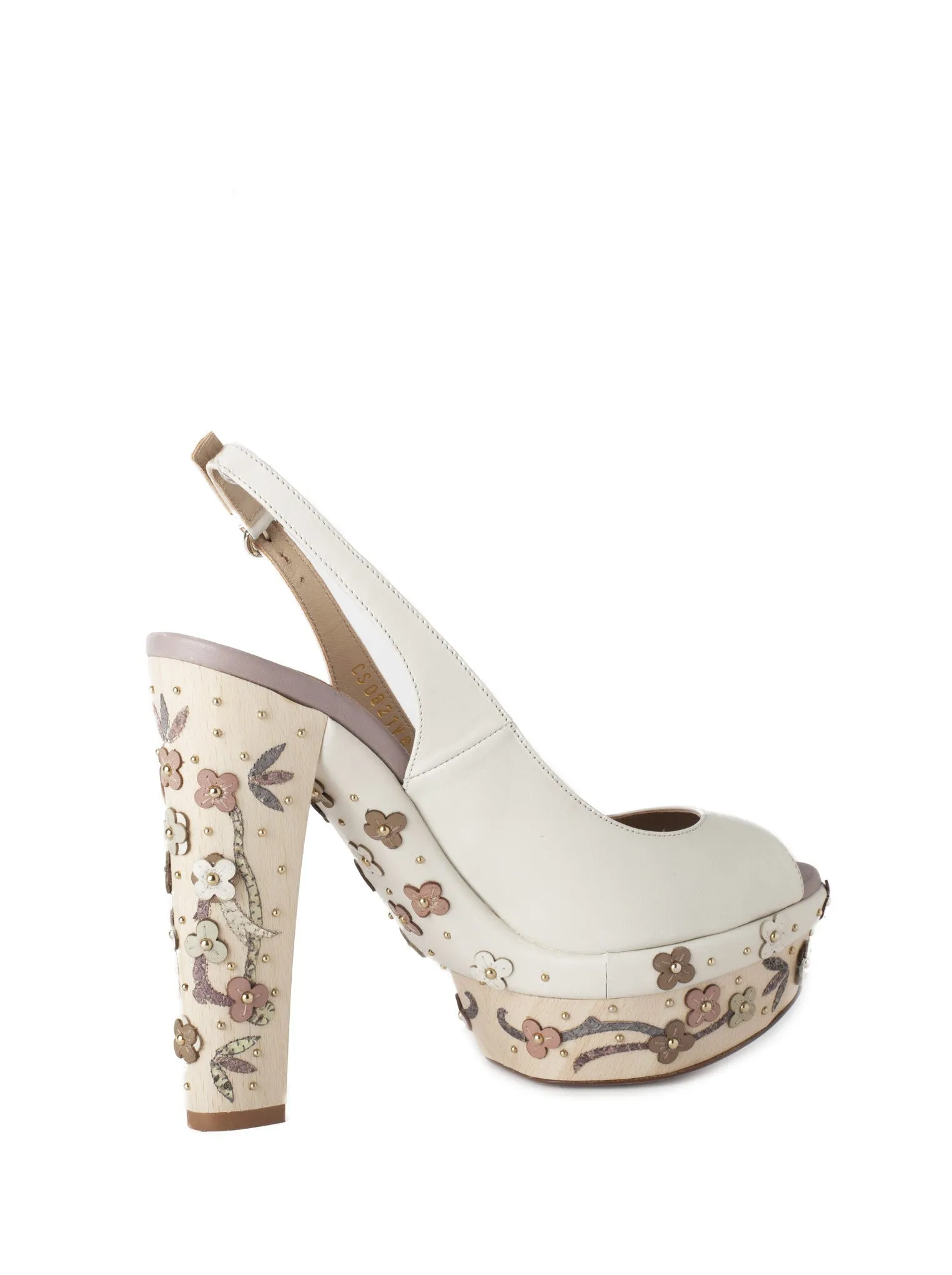 Pretty Flowers Slingback Platform Pump