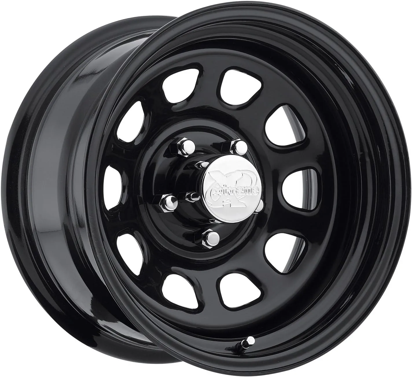 Pro Comp Wheels 51-5865F Rock Crawler Series 51 Black Wheel; Size 15x8; Bolt Pattern 5x4.5; Back Space 3.75 in.; Flat Black Finish;