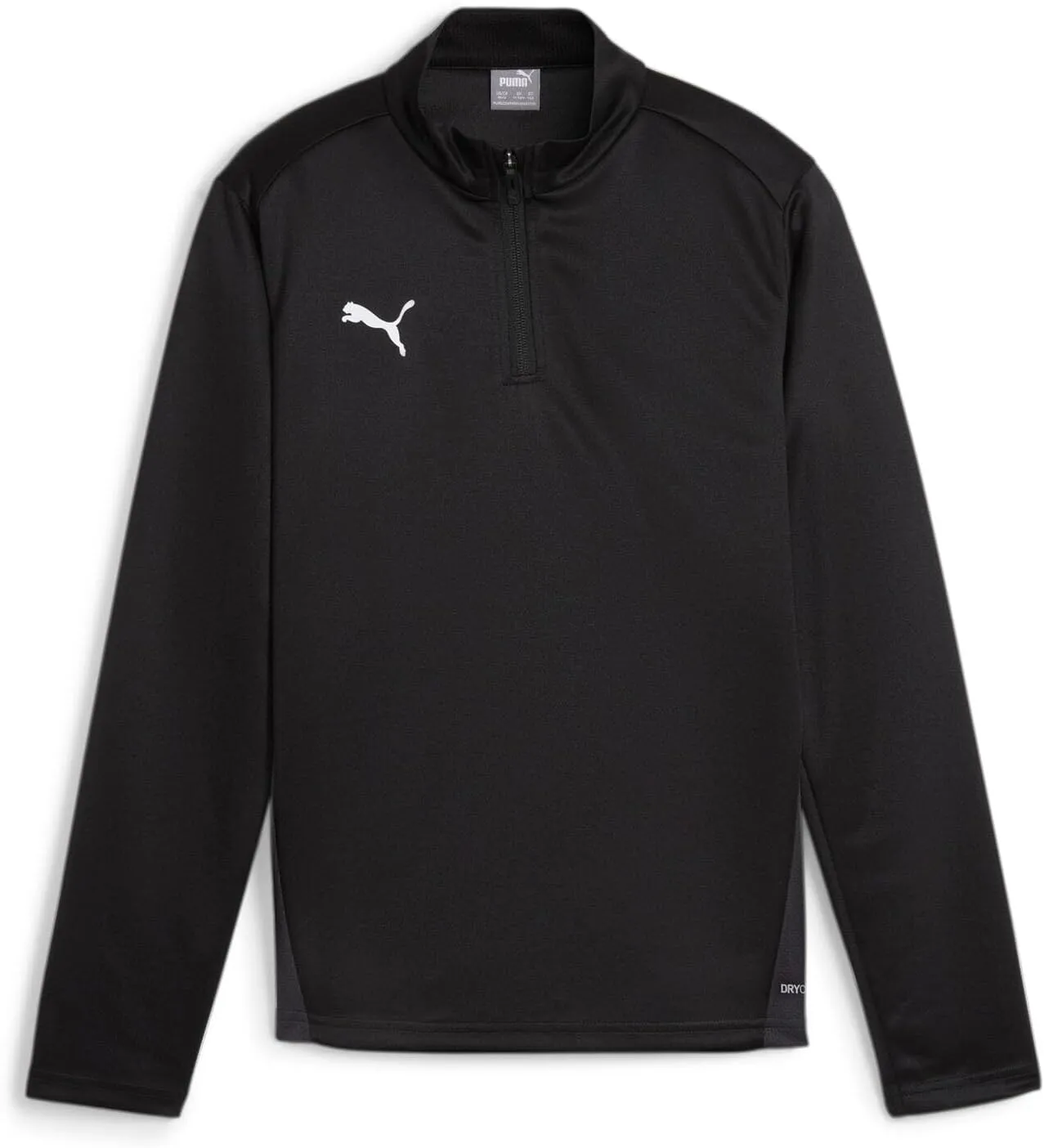 PUMA - Juniors Teamgoal Training 1/4 Zip Top, Color Black/White/Flat Dark Gray, Size: X-Large