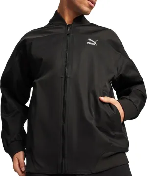 PUMA Mens Classics Seasonal Bomber Jacket Athletic Outerwear Casual Bomber Pockets - Black - Size L