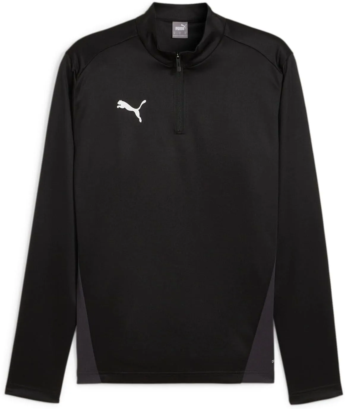 PUMA - Mens Teamgoal Training 1/4 Zip Top, Color Black/White/Flat Dark Gray, Size: XX-Large