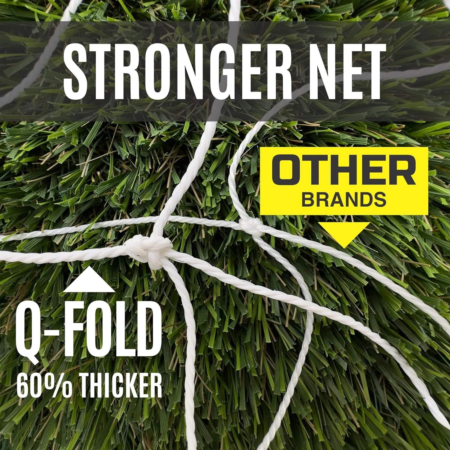 QUICKPLAY Q-Fold Match Soccer Goal | The 30 Second Folding Soccer Goal Match Standard [Single Goal] The Best Weatherproof Soccer Net for Adults & Kids