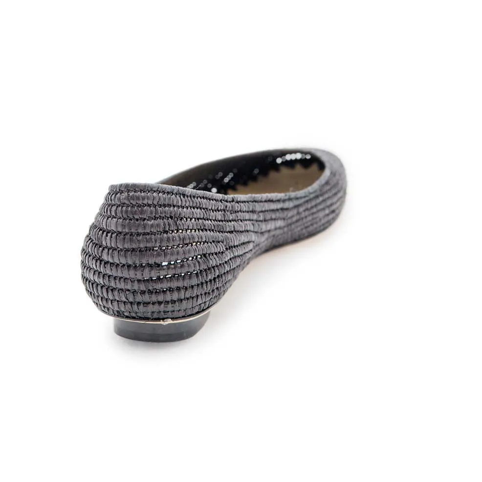 Raffia Chisel Ballet - Black