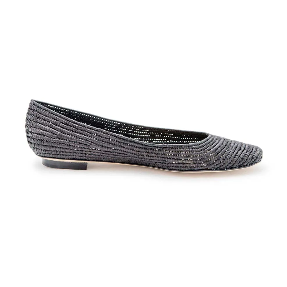 Raffia Chisel Ballet - Black