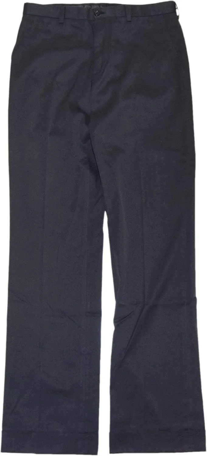Ralph Lauren Polo Black Label Mens Dress Slacks Black Flat Front Silk Italy 30/34 $350