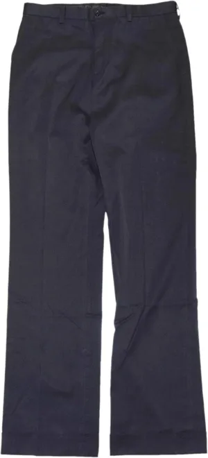 Ralph Lauren Polo Black Label Mens Dress Slacks Black Flat Front Silk Italy 30/34 $350