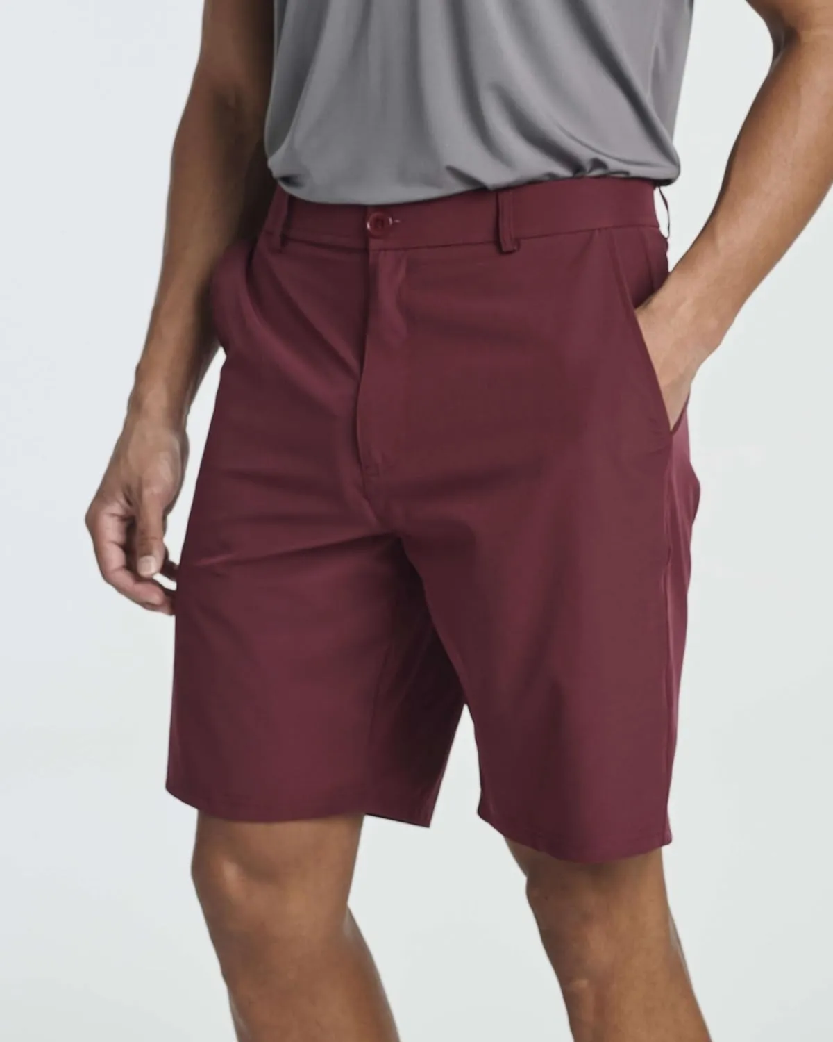 Real Essentials 3 Pack: Mens 9" Golf Shorts Pockets - Flat Front Casual Work Workout Active Hiking Sport