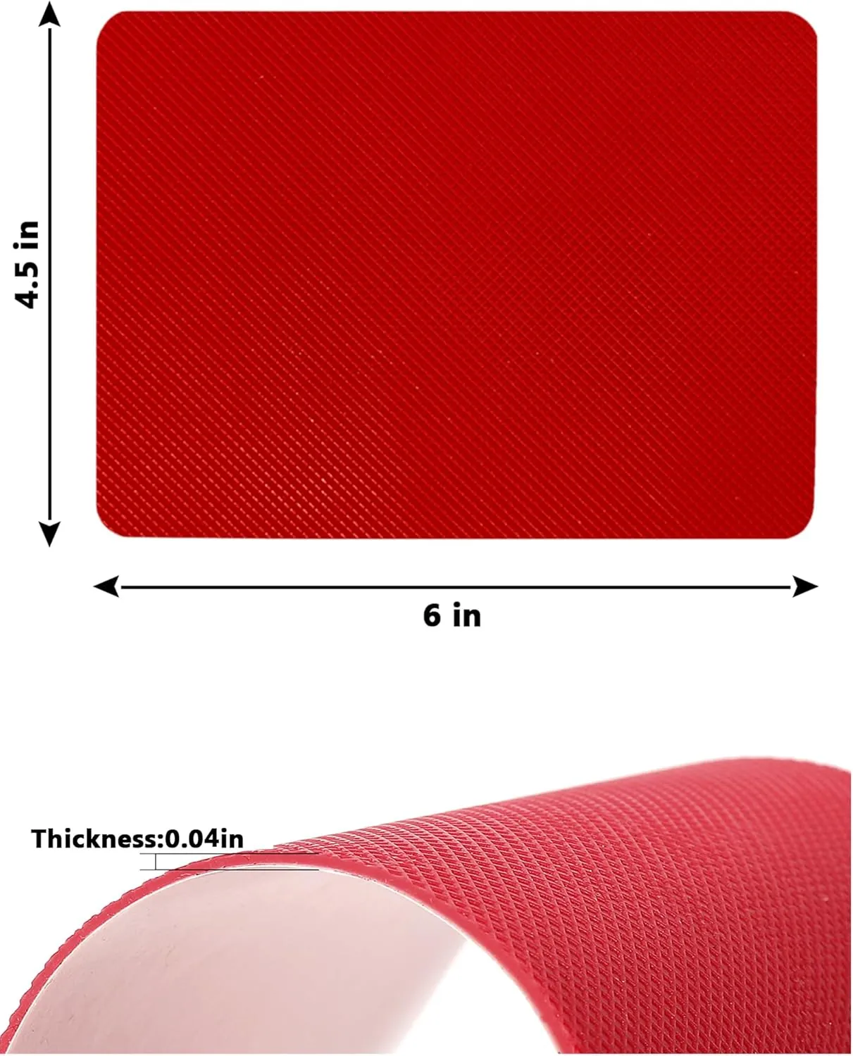 Red Bottom Shoe Protector Compatible with Christian Louboutin Women Shoes,Sole Guard,Self-Adhesive Red Bottoms Sole Protector for Womens High Heels(Size 6"x4.5" Texture Face 6Pcs)