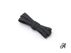 Reflective Black Flat Laces