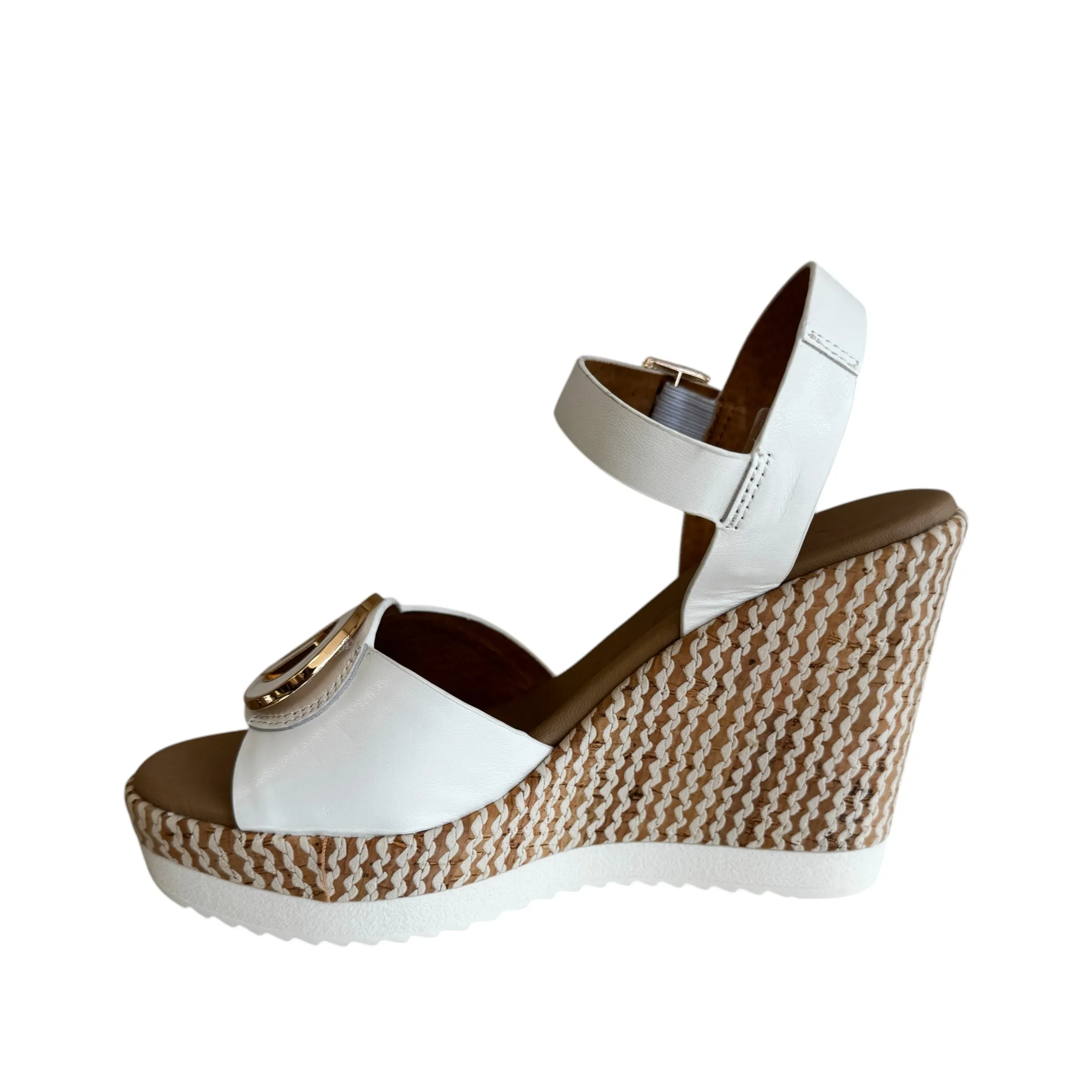 Repo White High Wedge Sandal