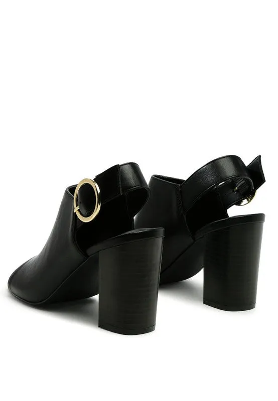 ROISIN BLOCK HEELED SLING BACK SANDAL