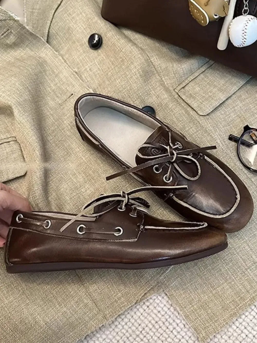 Round Toe Flat Slip-Ons