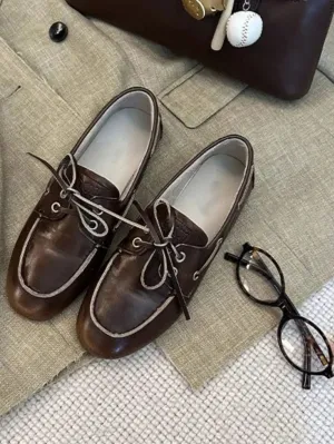 Round Toe Flat Slip-Ons