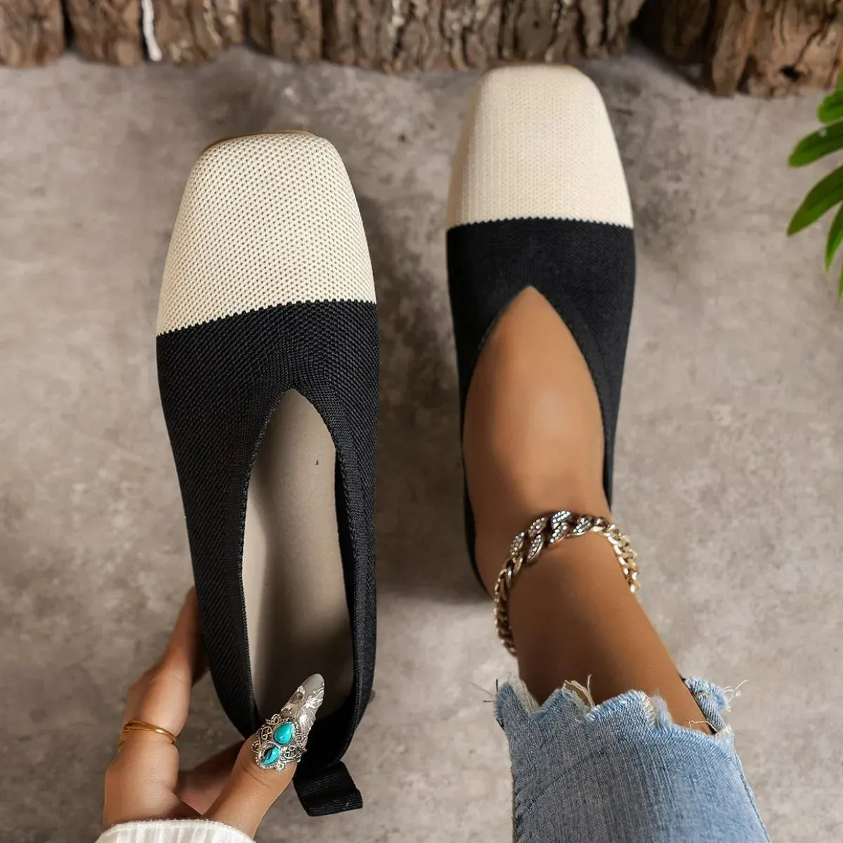 Round Toe Flats Slip-Ons