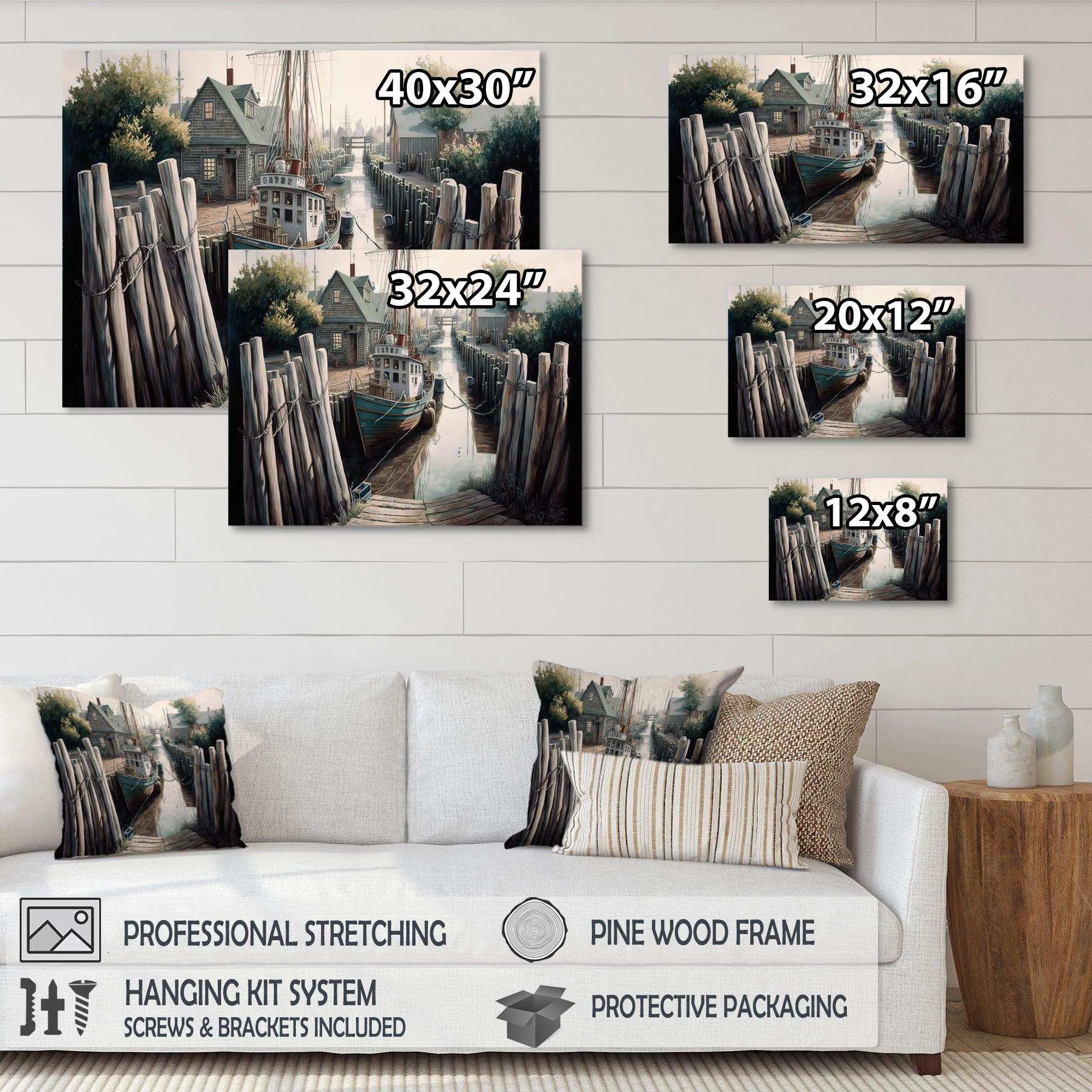 Rustic Port With A Fishing Boat V
