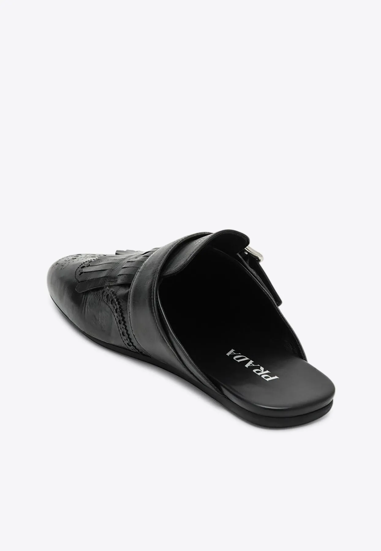 Sabot Shuffle Leather Flat Mules