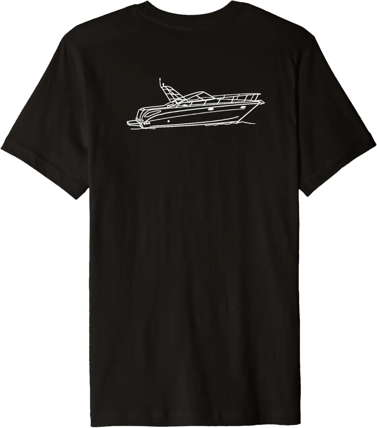 Sea Ray Amberjack 280 Line Drawing Printed On The Back Premium T-Shirt