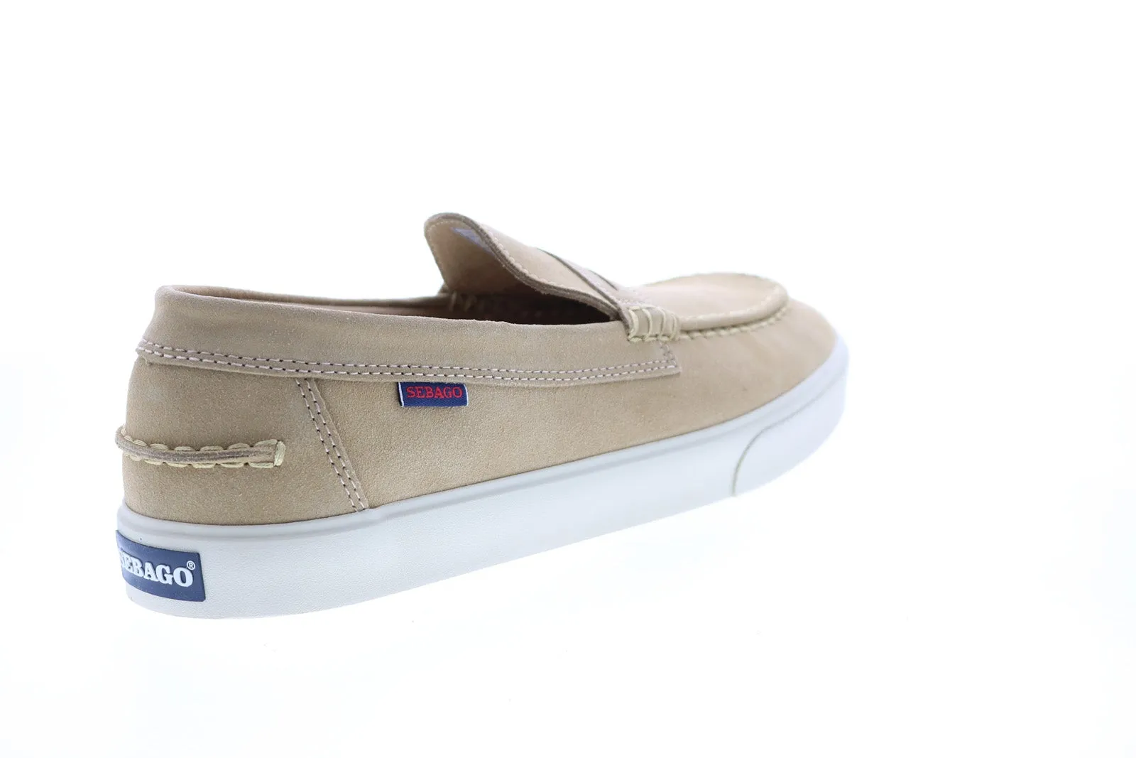 Sebago Manitou 751112W Mens Beige Suede Loafers & Slip Ons Moccasin Shoes