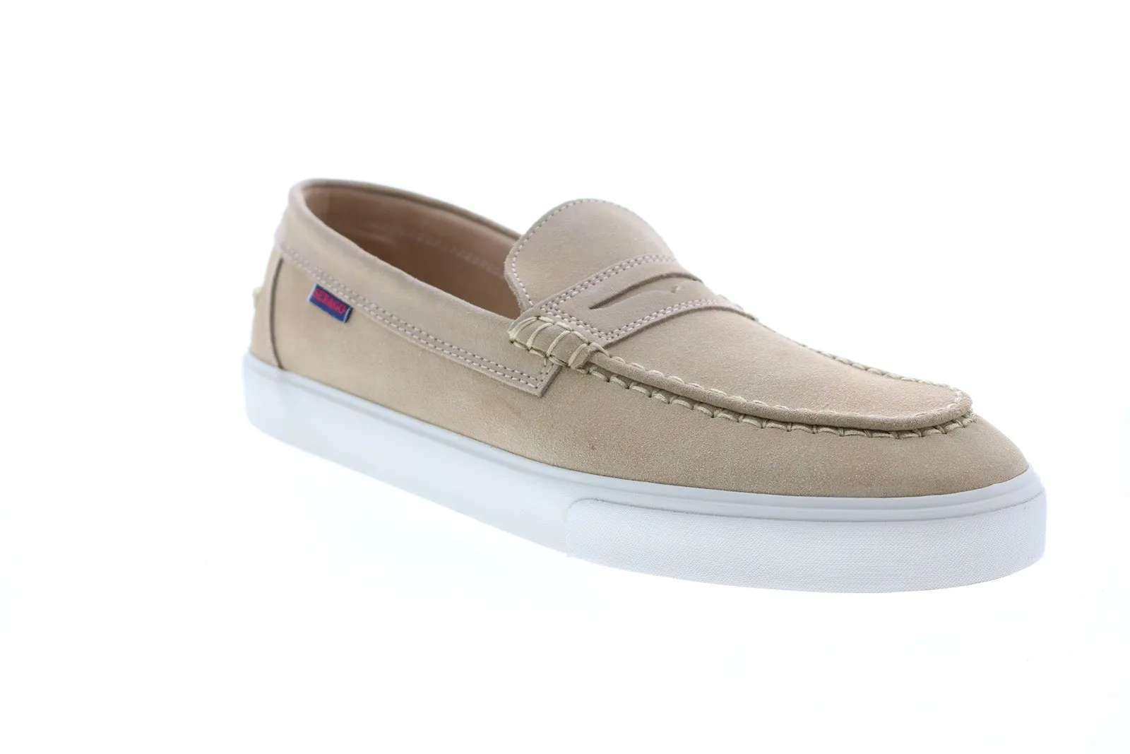 Sebago Manitou 751112W Mens Beige Suede Loafers & Slip Ons Moccasin Shoes