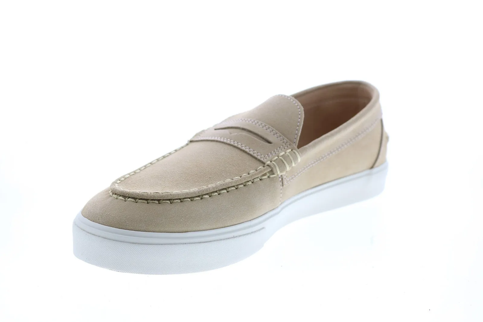 Sebago Manitou 751112W Mens Beige Suede Loafers & Slip Ons Moccasin Shoes