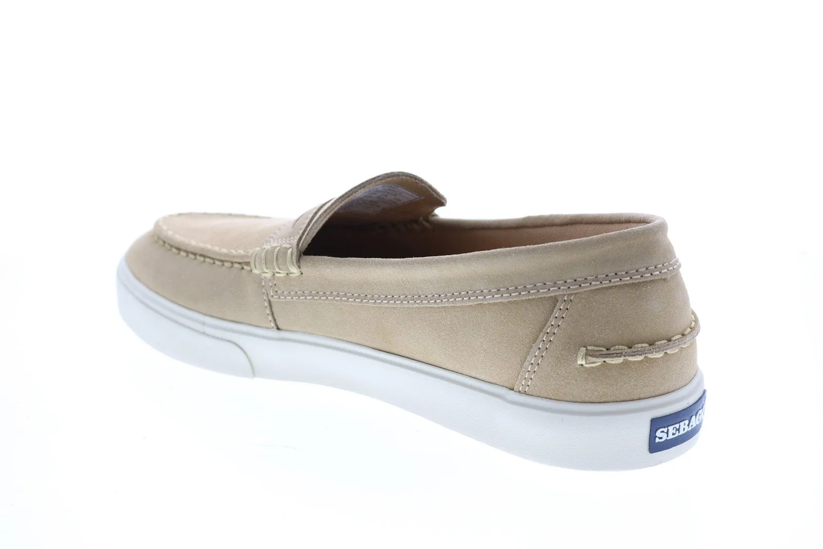 Sebago Manitou 751112W Mens Beige Suede Loafers & Slip Ons Moccasin Shoes
