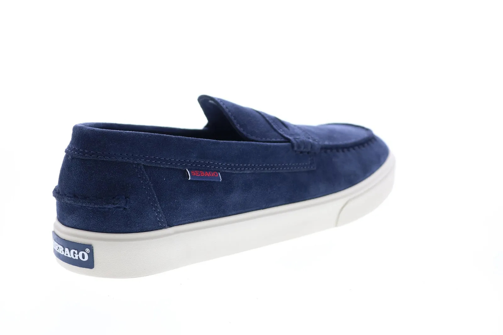 Sebago Manitou 751112W Mens Blue Suede Loafers & Slip Ons Moccasin Shoes