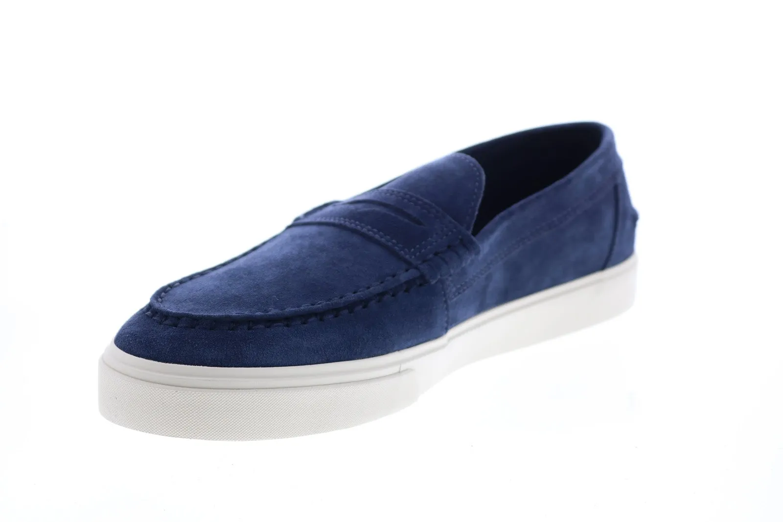 Sebago Manitou 751112W Mens Blue Suede Loafers & Slip Ons Moccasin Shoes
